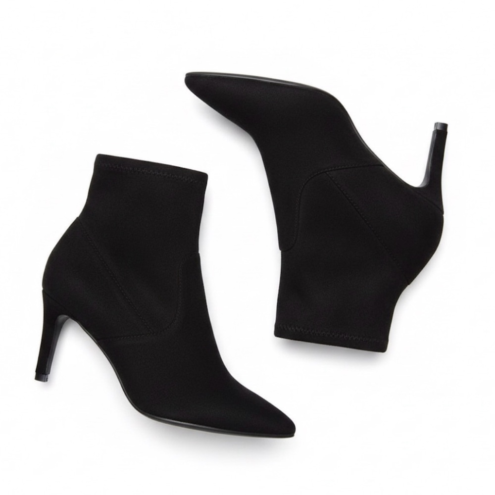 Black Suede Booties - Picture 1 of 5